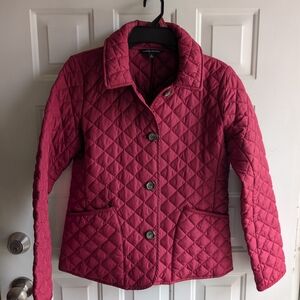 Banana Republic Women's Quilted Jacket - Red